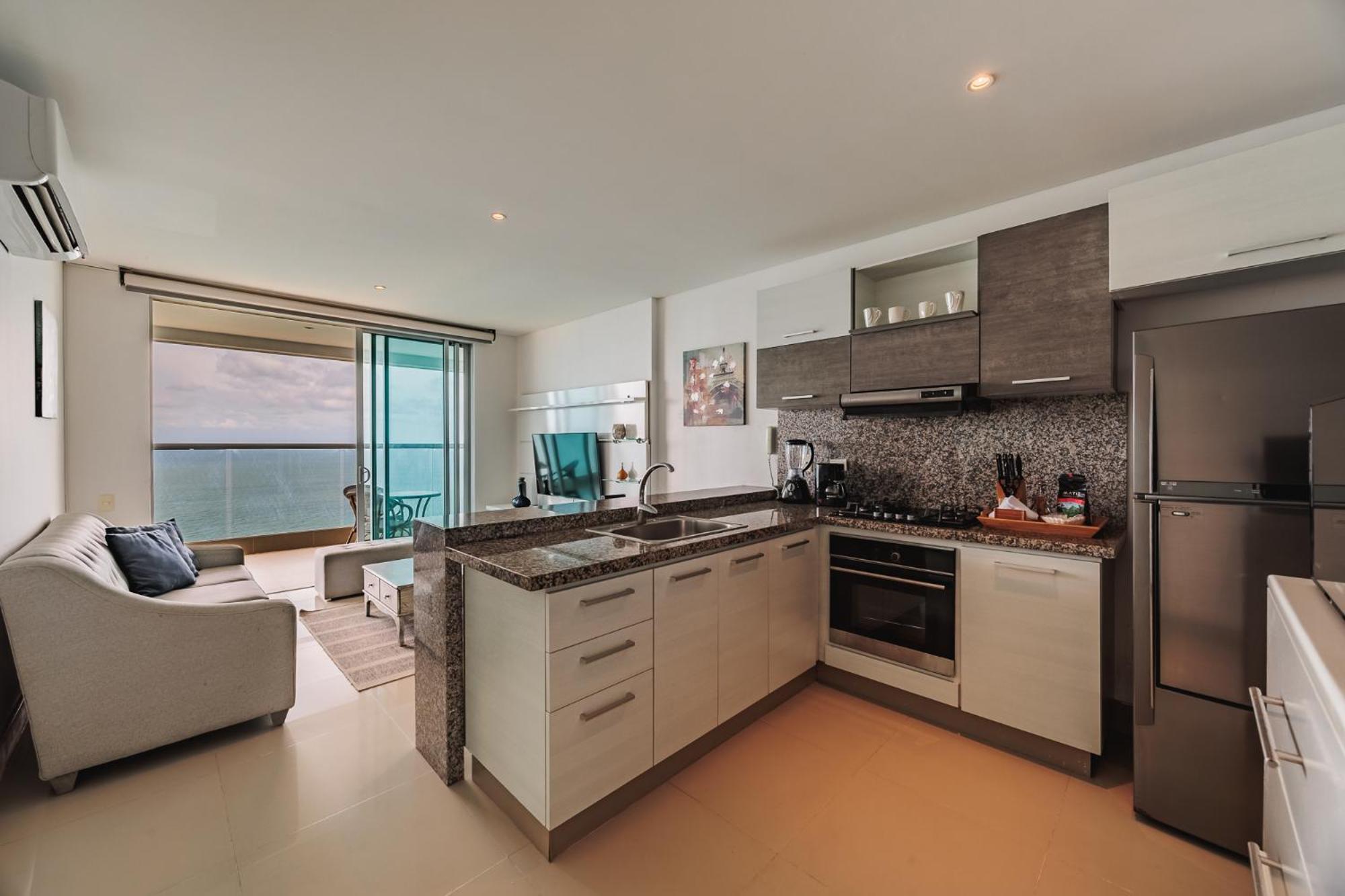 Apartamento Precioso Apto De 1 Con Vista Extraordinaria En Bocagrande